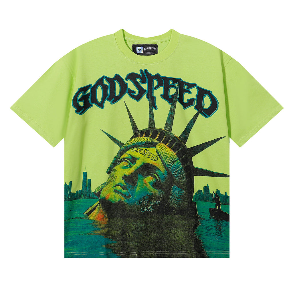 Godspeed T-shirts Drowning Free Muse Printed Cotton Crew Neck Short Sleeve Men and Women