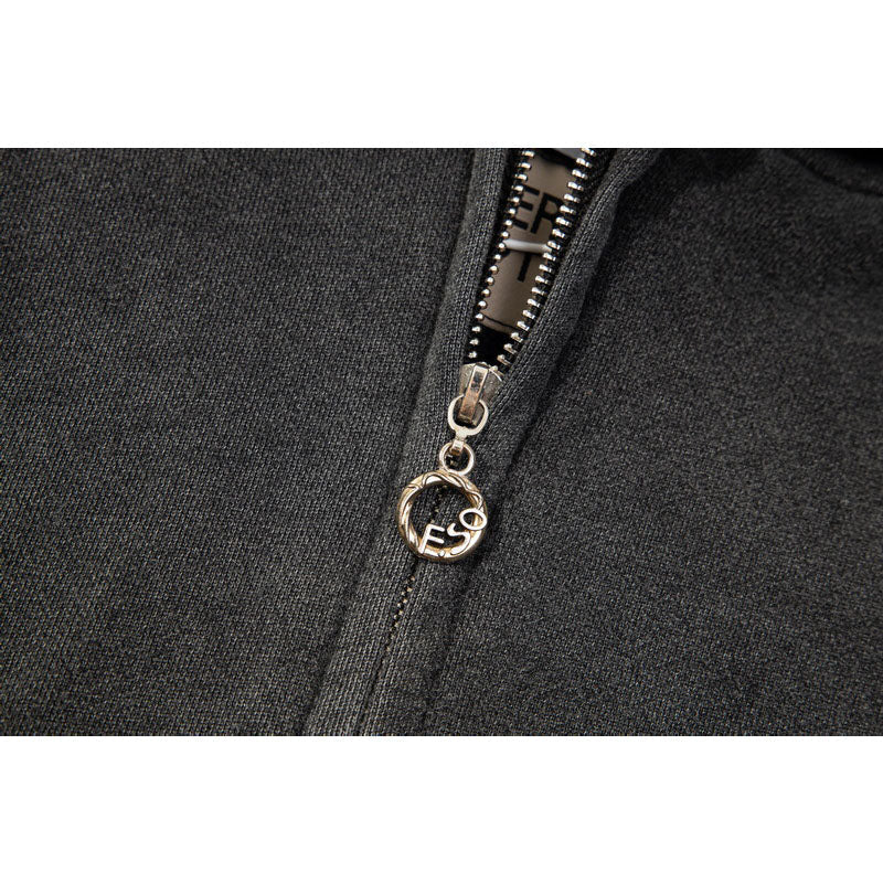 Gallery Dept Hoodie Embroidery Letter Splash Ink Wash Hooded Sweater Cardigan Jacket