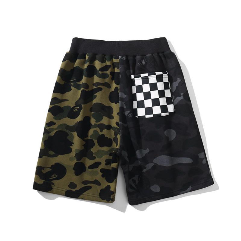 Bathing Ape Shorts Casual Pants Letter Print Cotton Fifth Pants Youth Popularity Straight Mid-Rise Pants