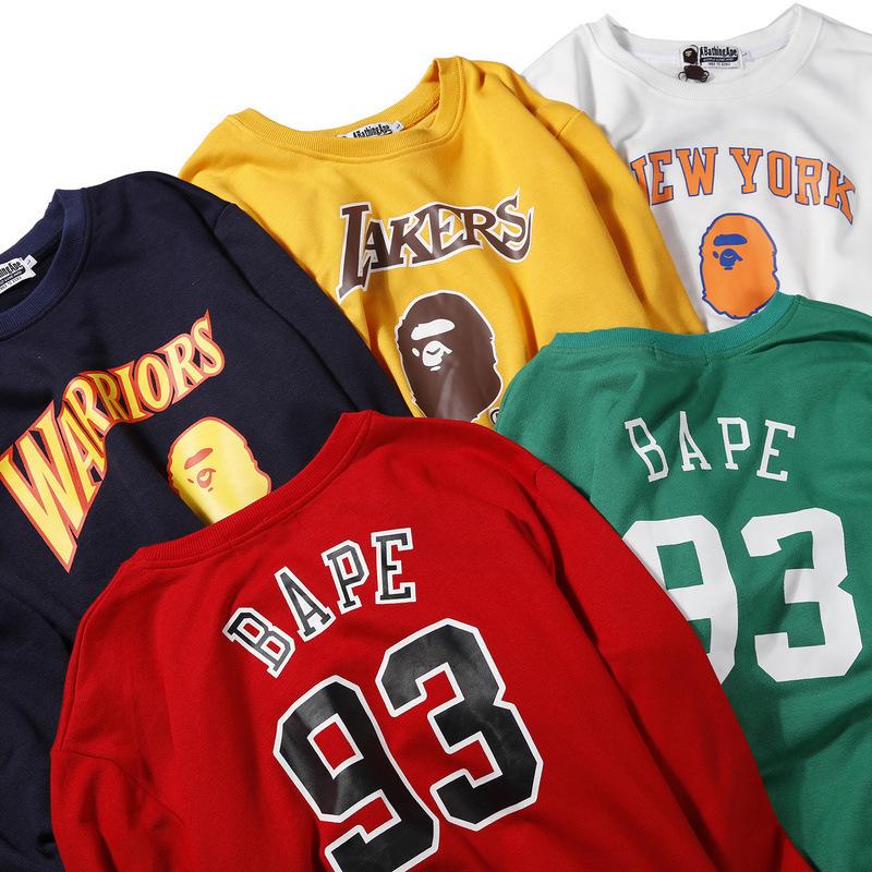 Bathing Ape Sweatshirts Autumn and Winter Fashion Brand round Neck Pullover Team Crew Neck Pullover Sweatshirt Bottoming Shirt