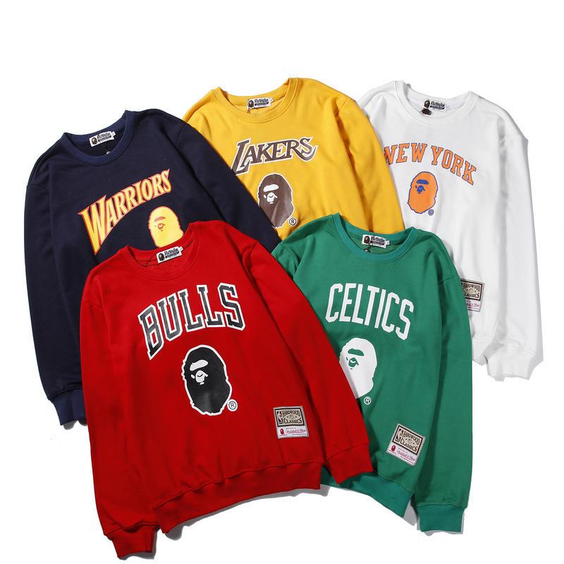Bathing Ape Sweatshirts Autumn and Winter Fashion Brand round Neck Pullover Team Crew Neck Pullover Sweatshirt Bottoming Shirt