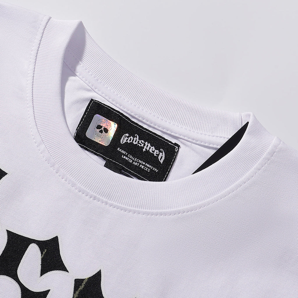 Godspeed T-shirts Skull Landscape Printing Cotton Casual Short Sleeves Men and Women