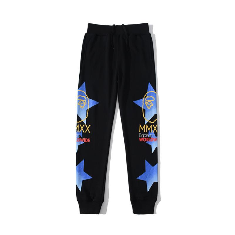 Bathing Ape Pant Casual Sports Thin Section Teenagers Pure Cotton Cartoon Trousers