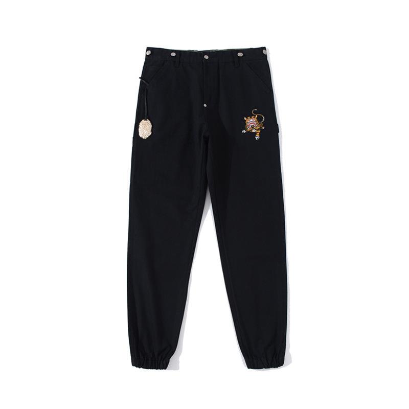 Bathing Ape Pant Fashion Brand Embroidery Overalls Men's Street Fashion Casual Pants