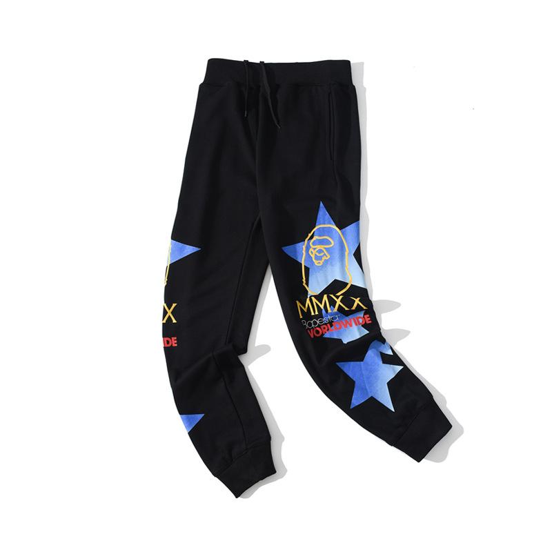 Bathing Ape Pant Casual Sports Thin Section Teenagers Pure Cotton Cartoon Trousers