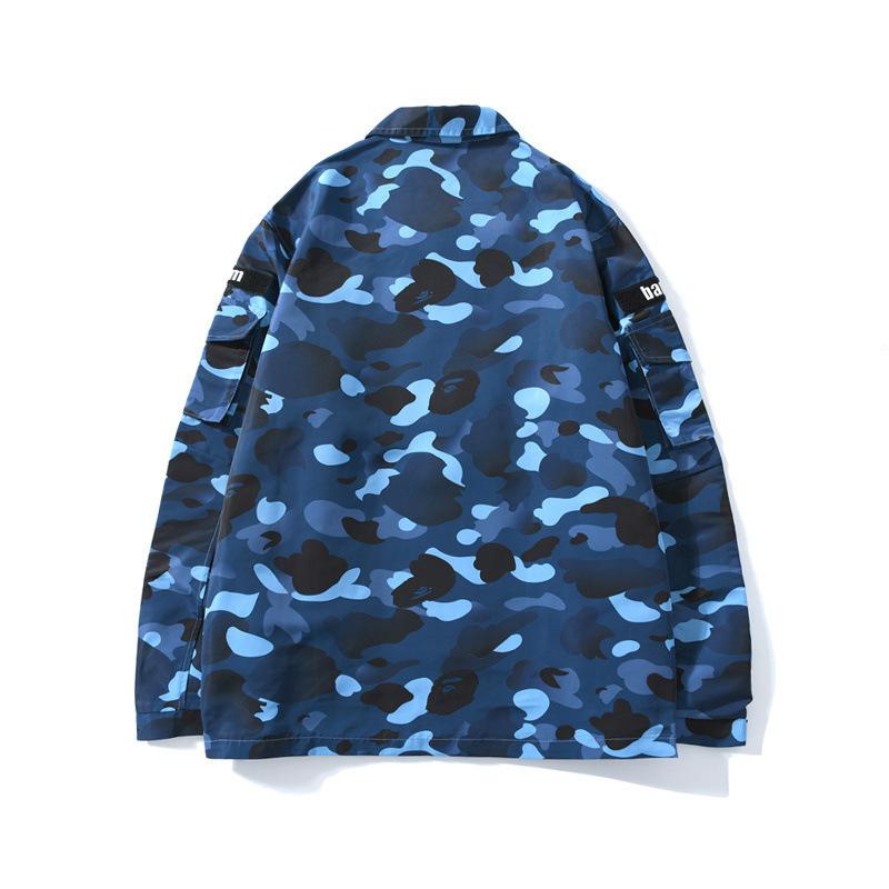 Bathing Ape Jacket Spring and Autumn Men's Fashion Fashion Brand Camouflage Workwear Wind Coat Coat
