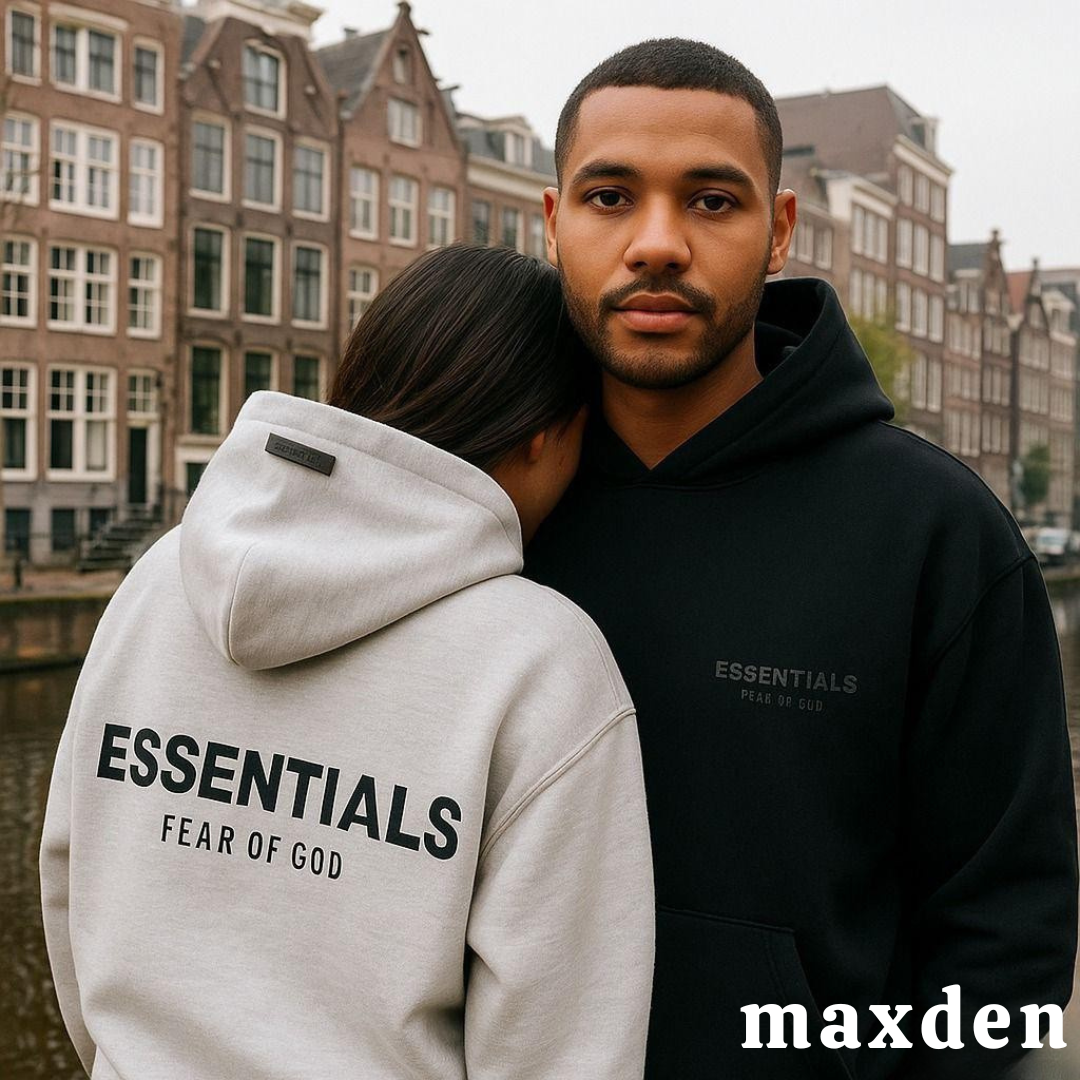 ESSENTIALS Printed Hoodie + FREE TRACKPANTS