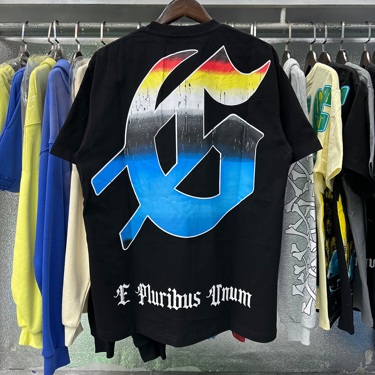 Godspeed T-shirts Tech Man Earth Printing Cotton Casual Short Sleeves Men and Women