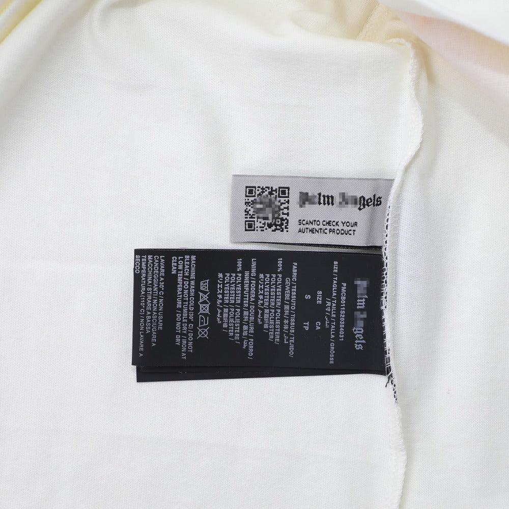 Palm Angels T-shirt Vintage Statue Stream Lacquer Foam Letter Short Sleeve T-shirt