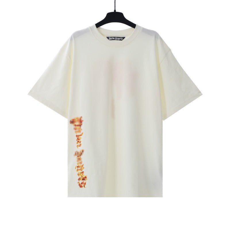 Palm Angels T-shirt Flame Palm Alphabet Short Sleeve T-shirt