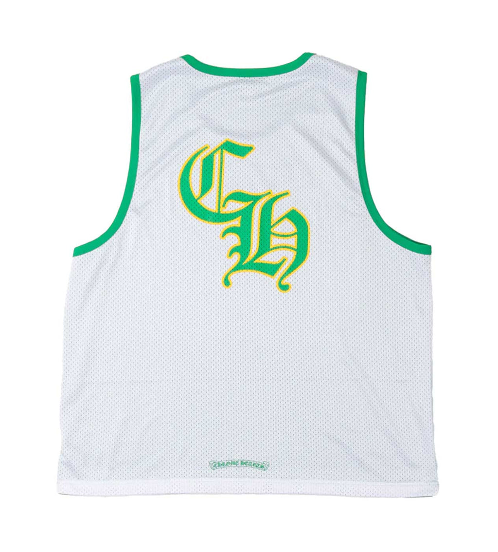 Chrome Hearts Green Reversible Mesh Basketball Jersey