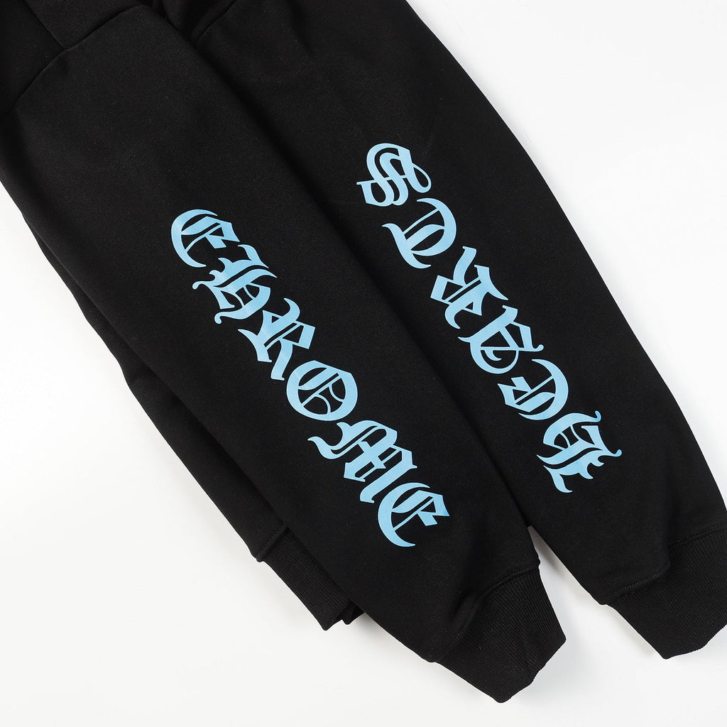 Chrome Heart HoodieCH Premium Lightning Blue Zipper Hooded Sweater Jacket Cardigan