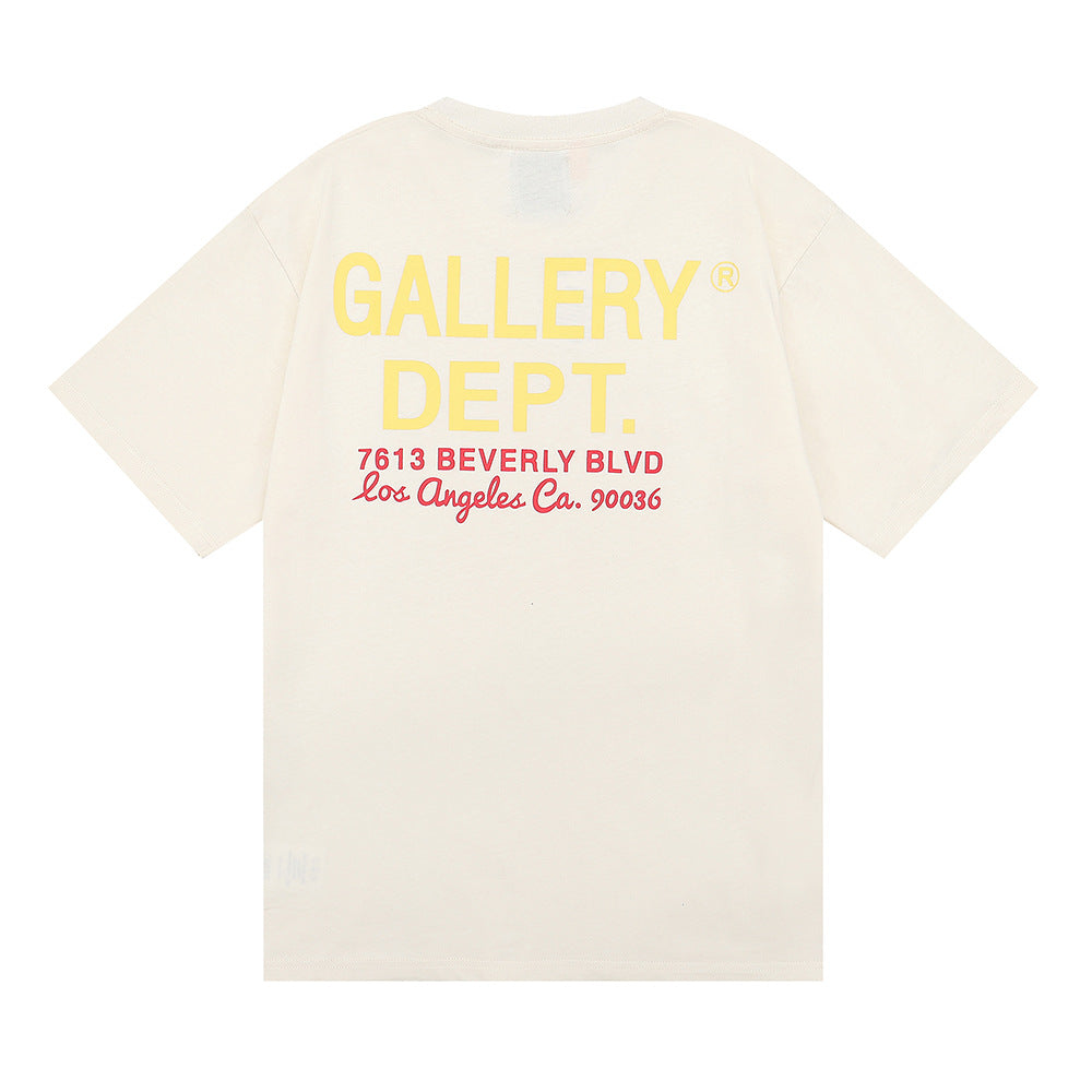 Gallery Dept T Shirts Cotton Male and Female Couple Short Sleeve T-shirt