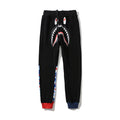 Bathing Ape Spring and Autumn Youth Paris Limited Color Matching Shark Trousers
