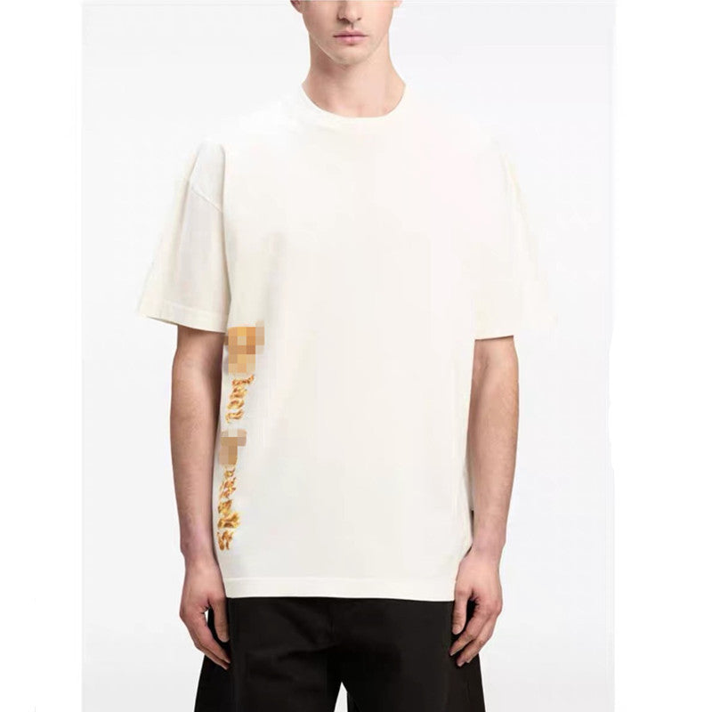 Palm Angels T-shirt Flame Palm Alphabet Short Sleeve T-shirt