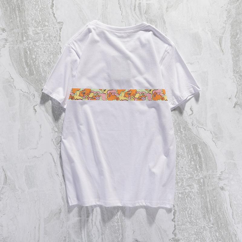 Bathing Ape T-Shirt Summer Casual Straight White Short Sleeve Cotton Round Neck T-shirt