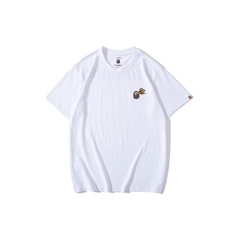 Bathing Ape T-Shirt Summer Short Sleeve Printed Fashion Casual Little Bee Camouflage Letters T-shirt