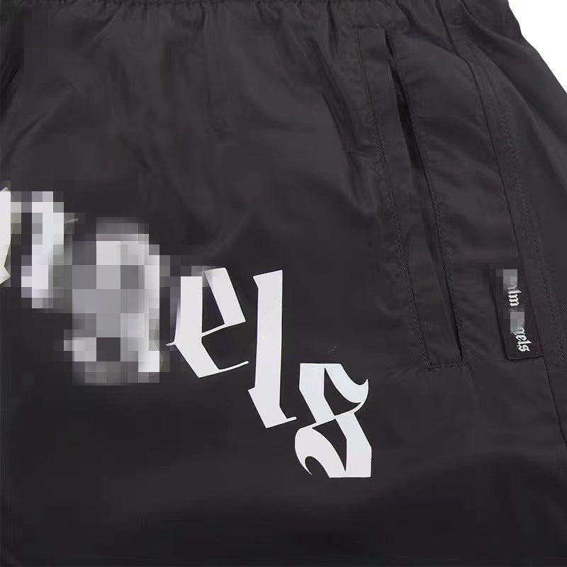 Palm Angle Shorts Palm Angels Large Letter Printed Loose Cropped Pants