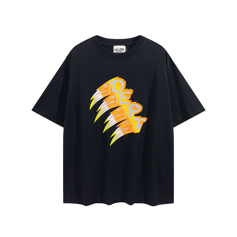 Gallery Dept T Shirts Gallery Dept Design Sense round Neck Pullover Short Sleeve Men and Women Base Te