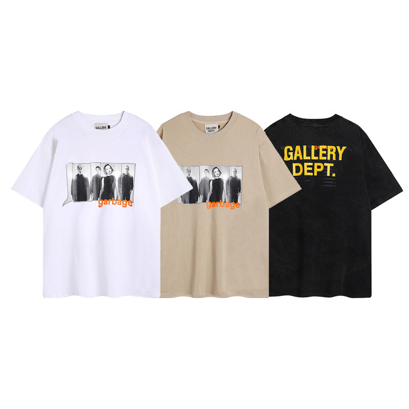 Gallery Dept T Shirts Letter Print Male and Female Large Size