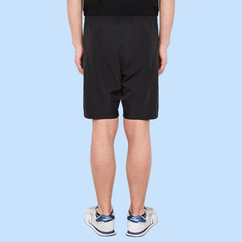Palm Angels Shorts Angel Letter Print Loose Cropped Pants for Men and Women