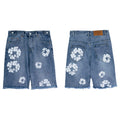 Denim Tears Shorts Summer Men's and Women's Loose Casual Denim Shorts