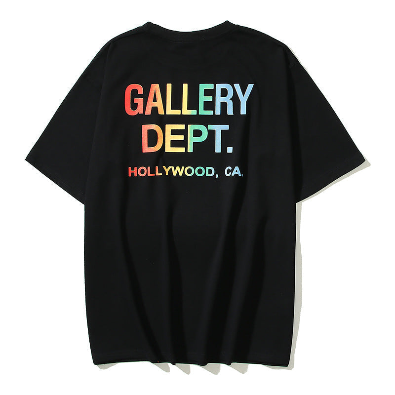 Gallery Dept T Shirts American High Street Gallery Vintage Men and Women Loose Short Sleeved T-shirt