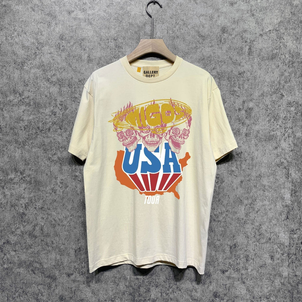 Gallery Dept T Shirts European And American Tee Shirt Short Sleeve T-Shirt Blouse