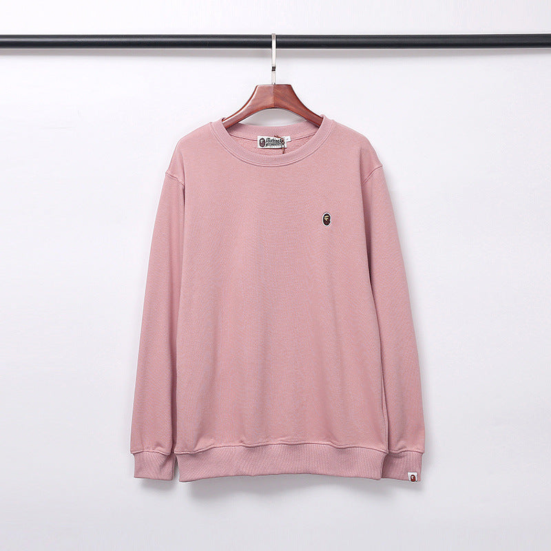Bathing Ape Fall/Winter Male and Female Couples Wear Crew Neck Pullover Sweatshirt