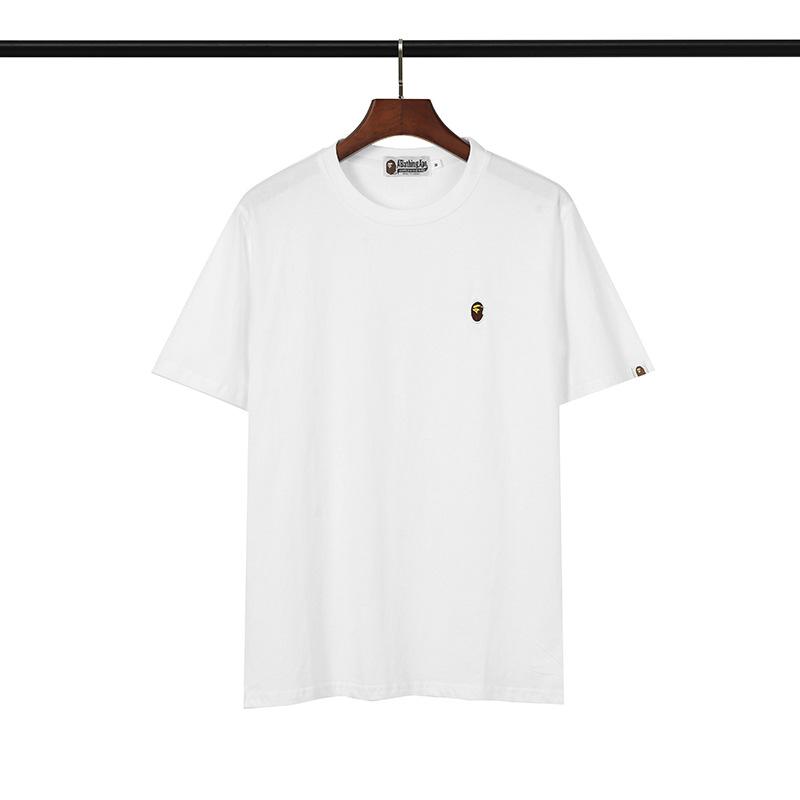 Bathing Ape T-Shirt Embroidered Ape Head Short Sleeve Cotton T-shirt