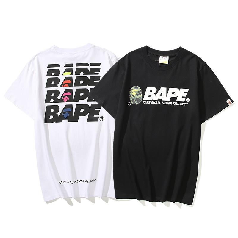 Bathing Ape T-Shirt Summer Letter Print Short-Sleeve T-shirt