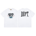 Gallery Dept T-Shirt Letter Pattern Washed Old Short Sleeve T-Shirt