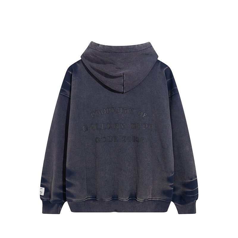 Gallery Dept Hoodie Hand Painted Graffiti Washed Hooded Sweater
