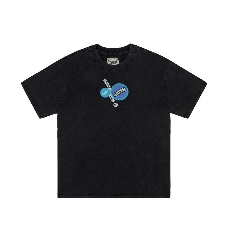 Gallery Dept T-shitrs Men's Clothing Gilding Letters Portrait Printing Short Sleeve