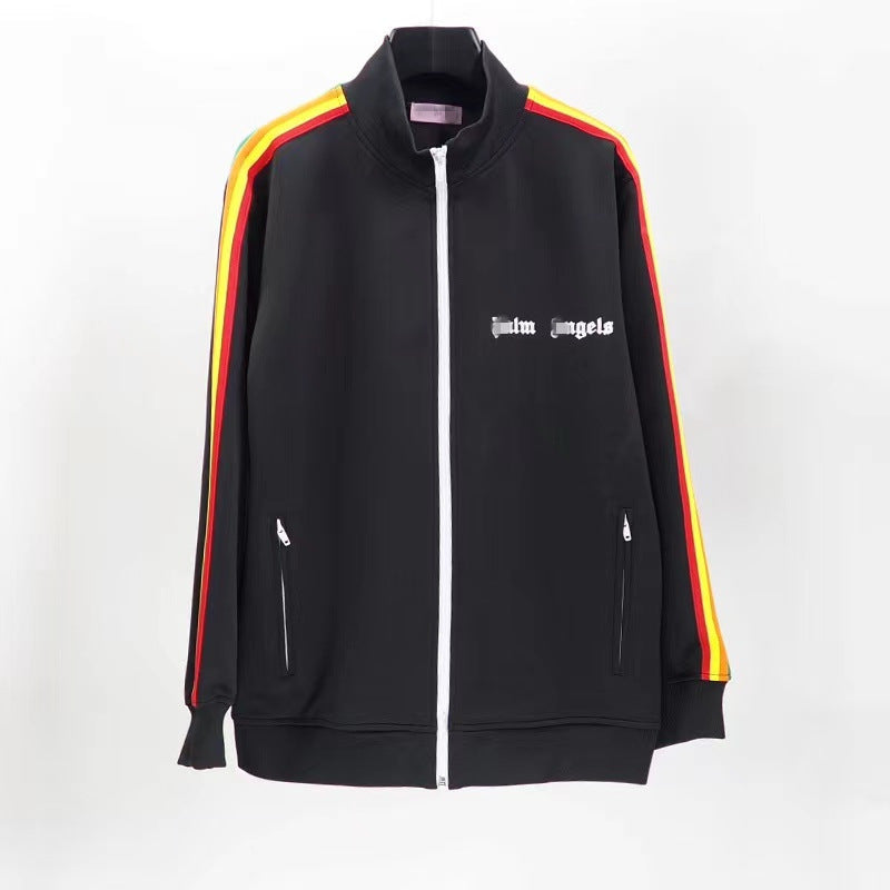 Palm Angle Sweatshirt Palm Angels Striped Men and Women Baggy Coat