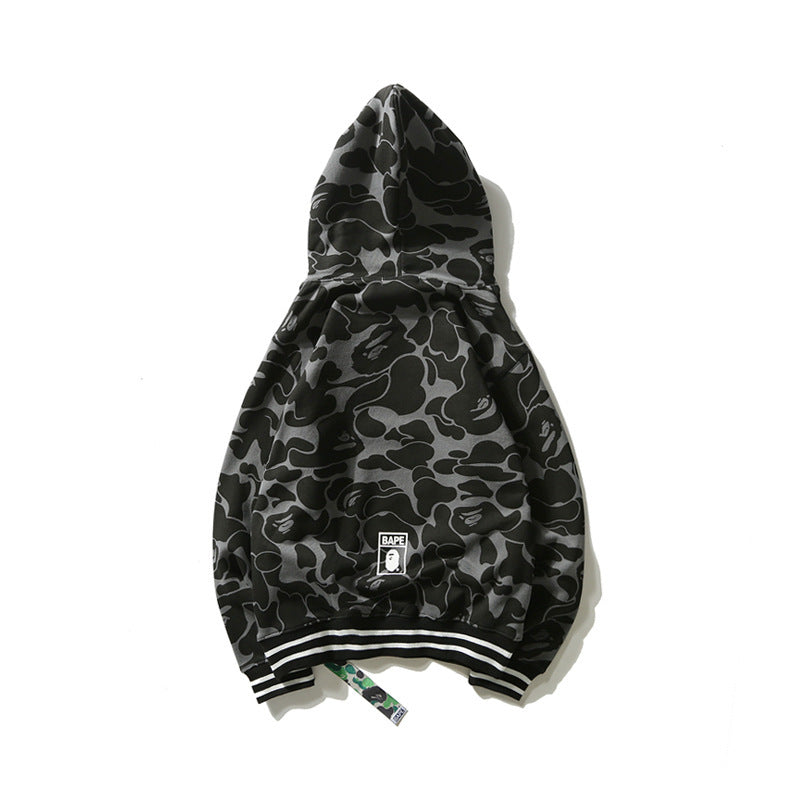 Bathing Ape XINGX Camo Black Sweatshirt Camouflage Hoodie