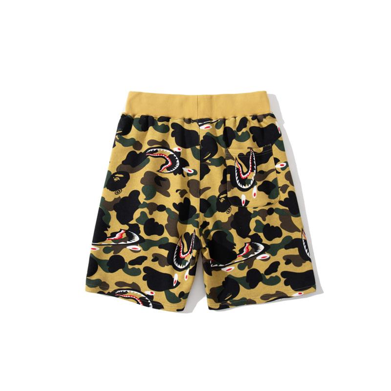 Bathing Ape Shorts Baby Boy and Girl Summer Deformation Shark Head Camouflage Stitching Camouflage Shorts Casual Fifth Pants