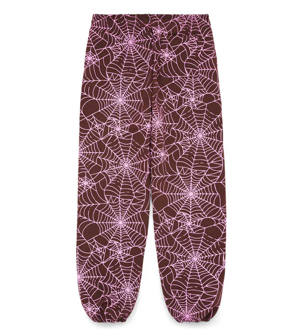 Sp5der AOP Sweatpants Brown/Pink