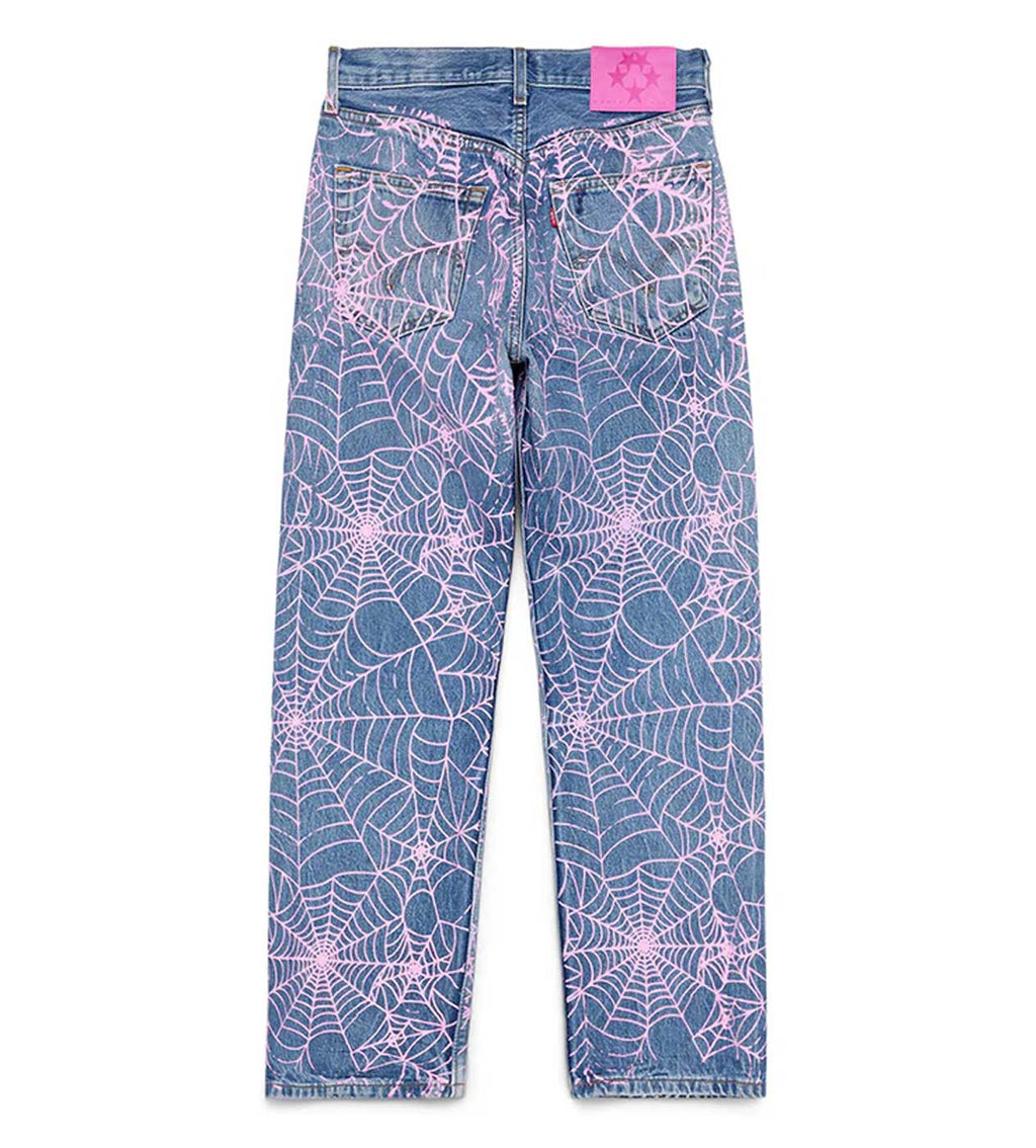 Sp5der AOP Web Vintage Denim 501 Blue/Pink