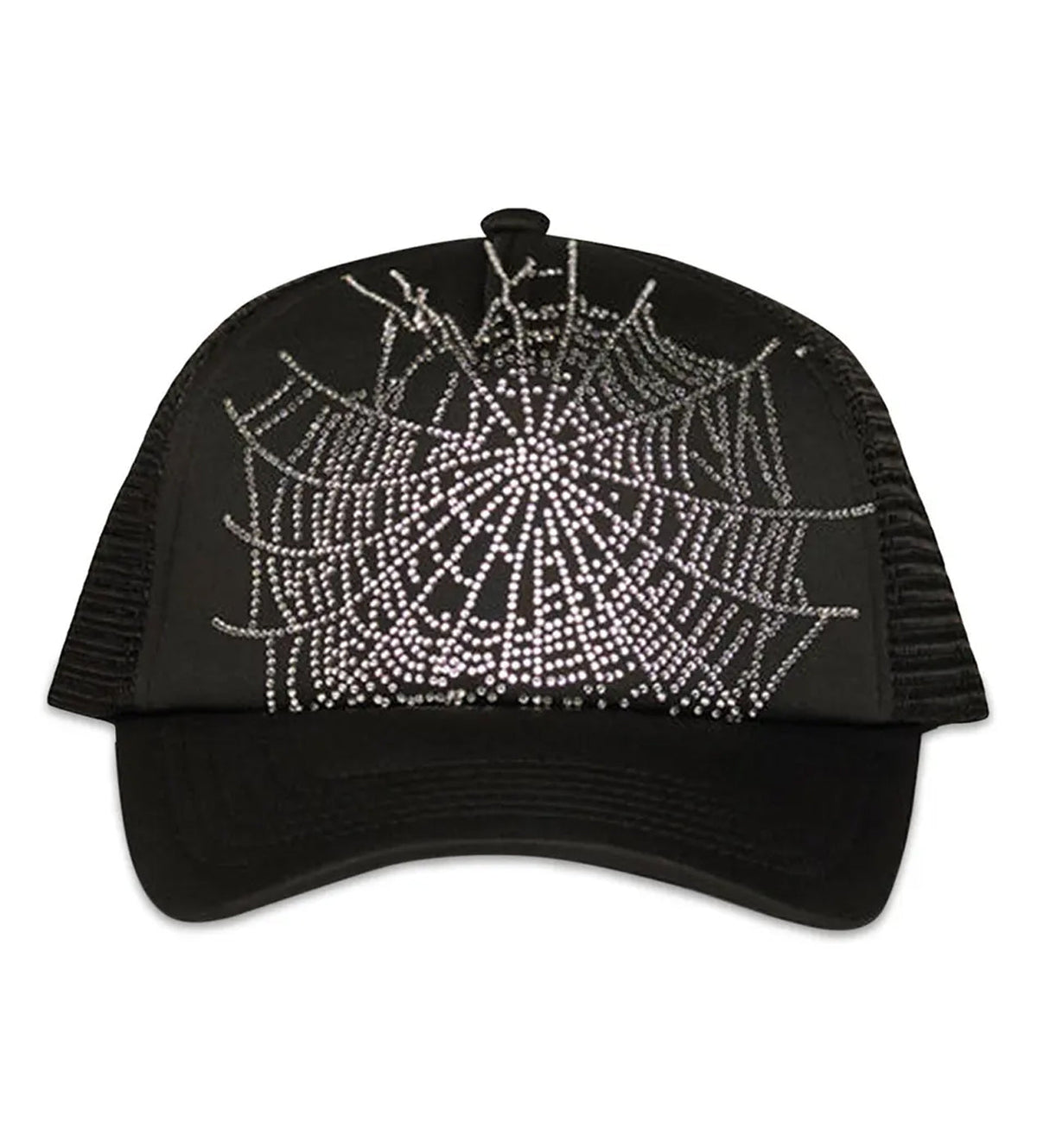 Sp5der Rhinestone Web Hat Black