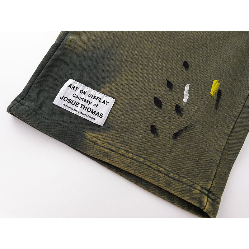 Gallery Dept Shorts Joint Alphabet Hand Painted Graffiti Old Shorts