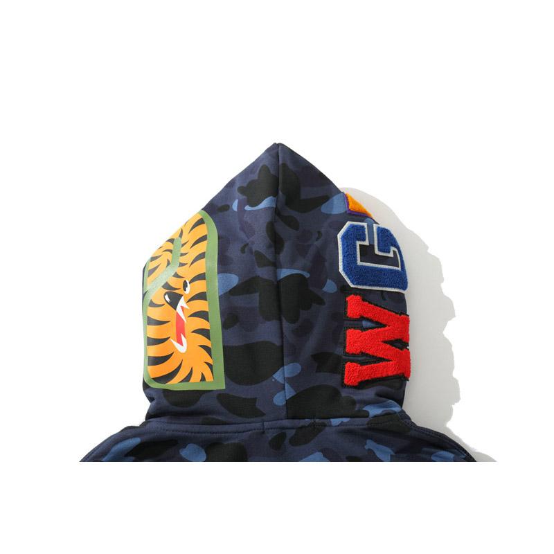 Bathing Ape Jacket Spring Fashion Brand Double Hood Camouflage Cardigan Zipper Sweater Coat for Men and Women