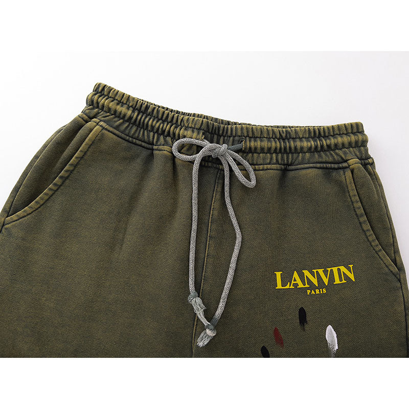 Gallery Dept Shorts Joint Alphabet Hand Painted Graffiti Old Shorts