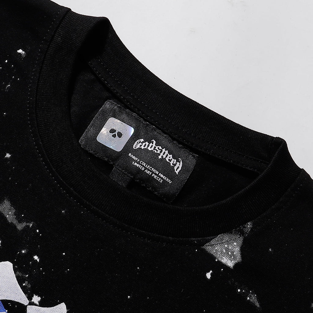 Godspeed T-shirts Space Astronaut Earth Print Cotton Short Sleeve Men and Women