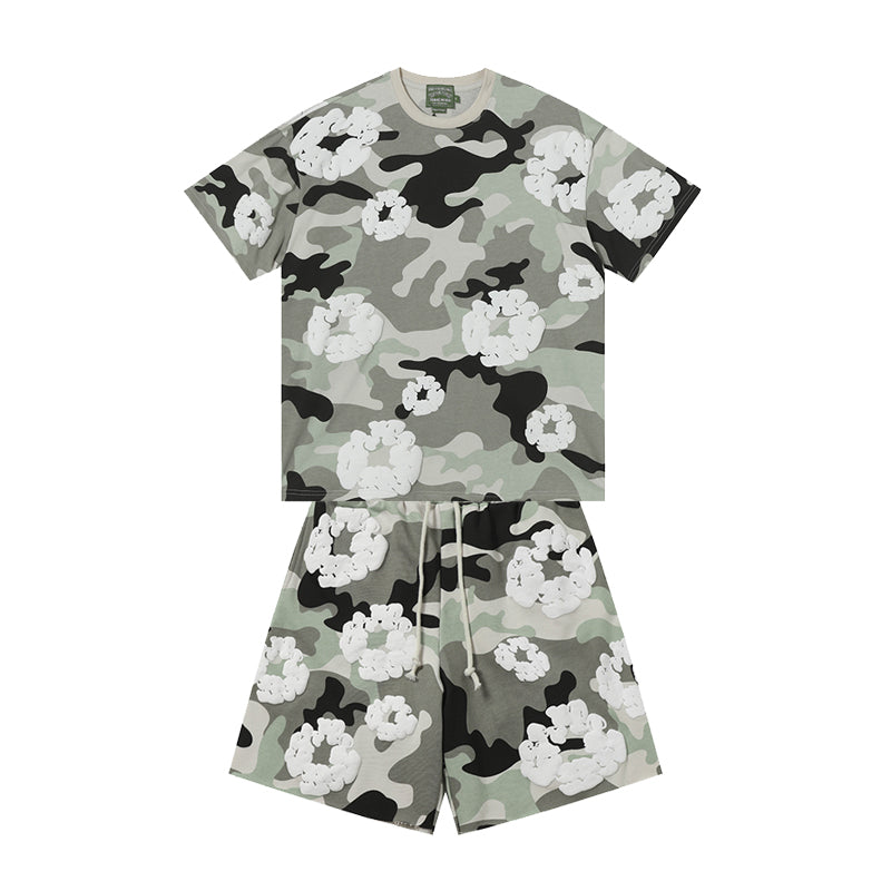 Denim Tears T-shirt & Shorts 2 Piece Set Camouflage