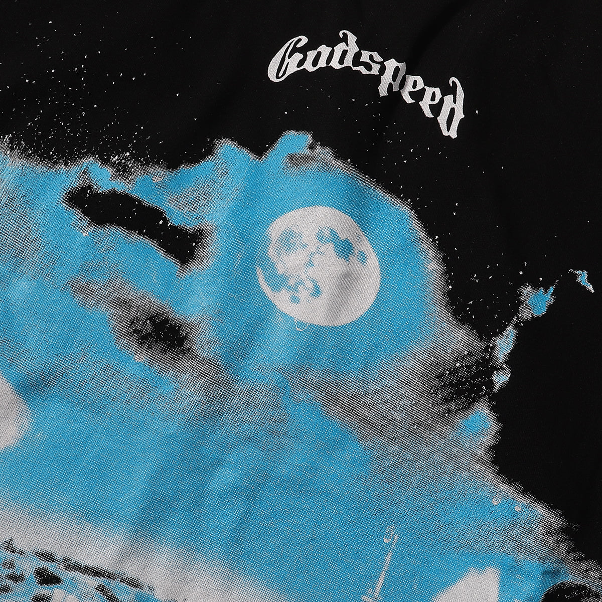 Godspeed T-shirts Hollywood Night Print Cotton Casual Short Sleeve Men and Women
