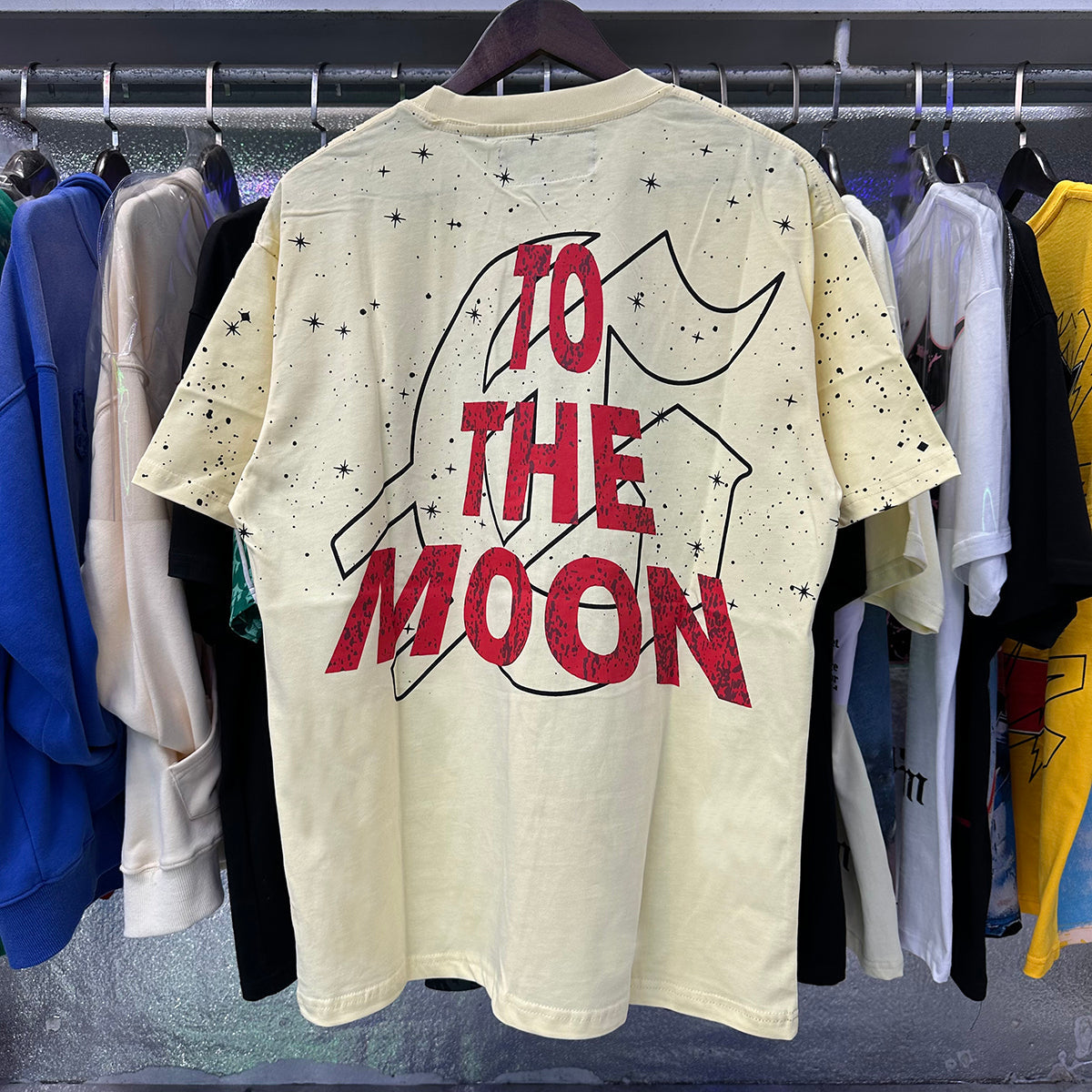 Godspeed T-shirts Astronaut Earth Gypsy Printing Cotton Casual Short Sleeve Men and Women